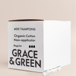 G&G Organic Non-Applicator Tampons Reg (Bulk Pack of 400)