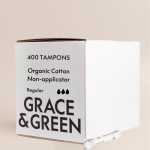 G&G Organic Non-Applicator Tampons Reg (Bulk Pack of 400)