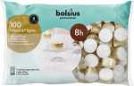 Bolsius Professional 8hr Gold Cup Waxine Tea Lights (5x100)