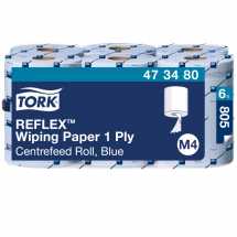 Tork Reflex Wiping Paper 1ply Blue 473480 (6 x 270m)