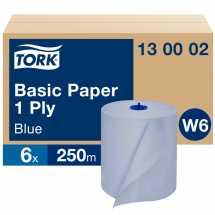 Tork Washstation Basic Paper 1ply Blue 130008 (6x250m)