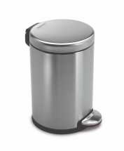 Simplehuman Mini Round Pdl Bin Brshd Steel 4.5L CW1852CB(ea)