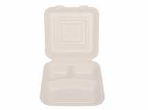 VW VB09-3 3 Compartment 9in Bagasse Clamshell (200)