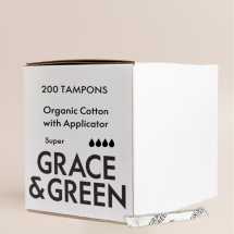 G&G Organic Applicator Tampons Super (Bulk Pack of 200)