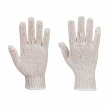String Knit Liner Glove White Size L AB030 (576 gloves)