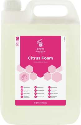 Evans Citrus Foam Luxury Hand & Body Wash 5L(Each)